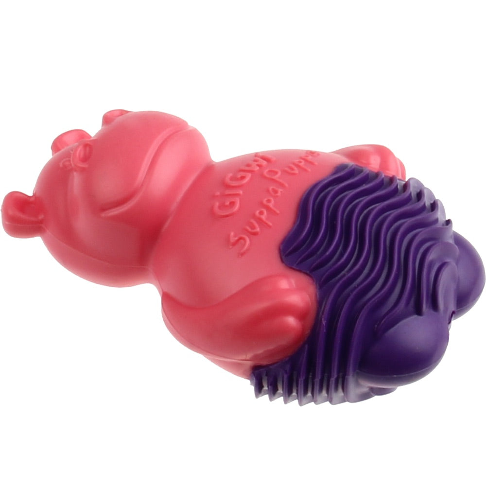 Pink hippo dog store toy