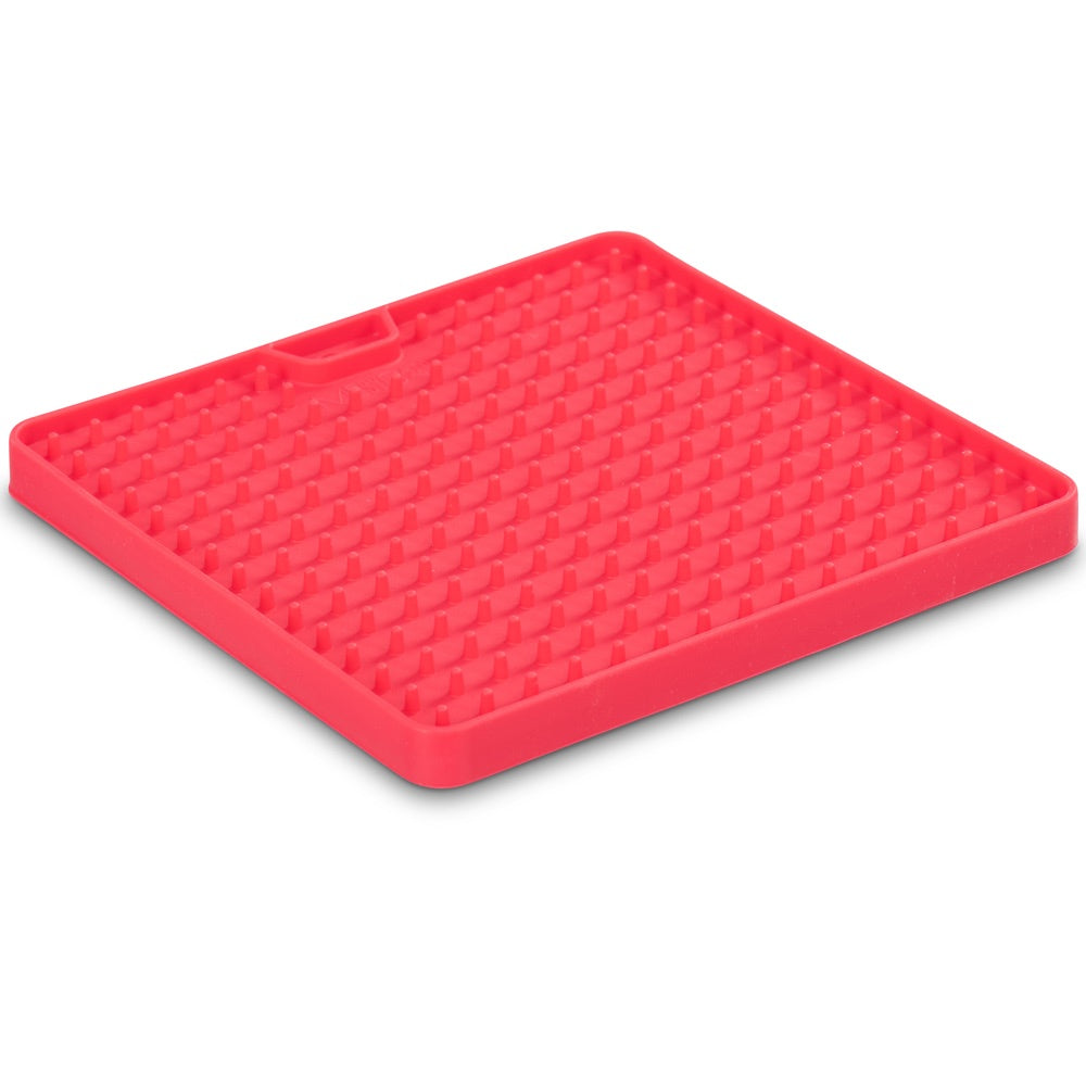 Messy Cats Silicone Cat Litter Mat, Red