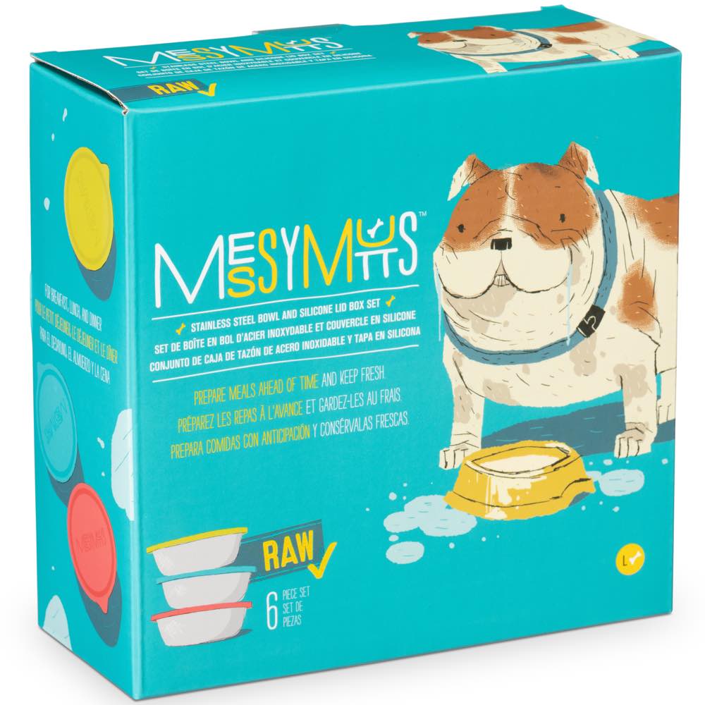 Messy Mutts Messy Mutts Dog Bowl & Lid 3 Pack, 6 CUP