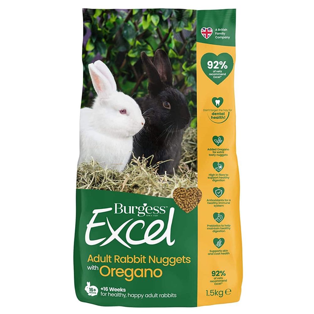 Burgess Excel Tasty Nuggets with Oregano For Adult Rabbits 2kg