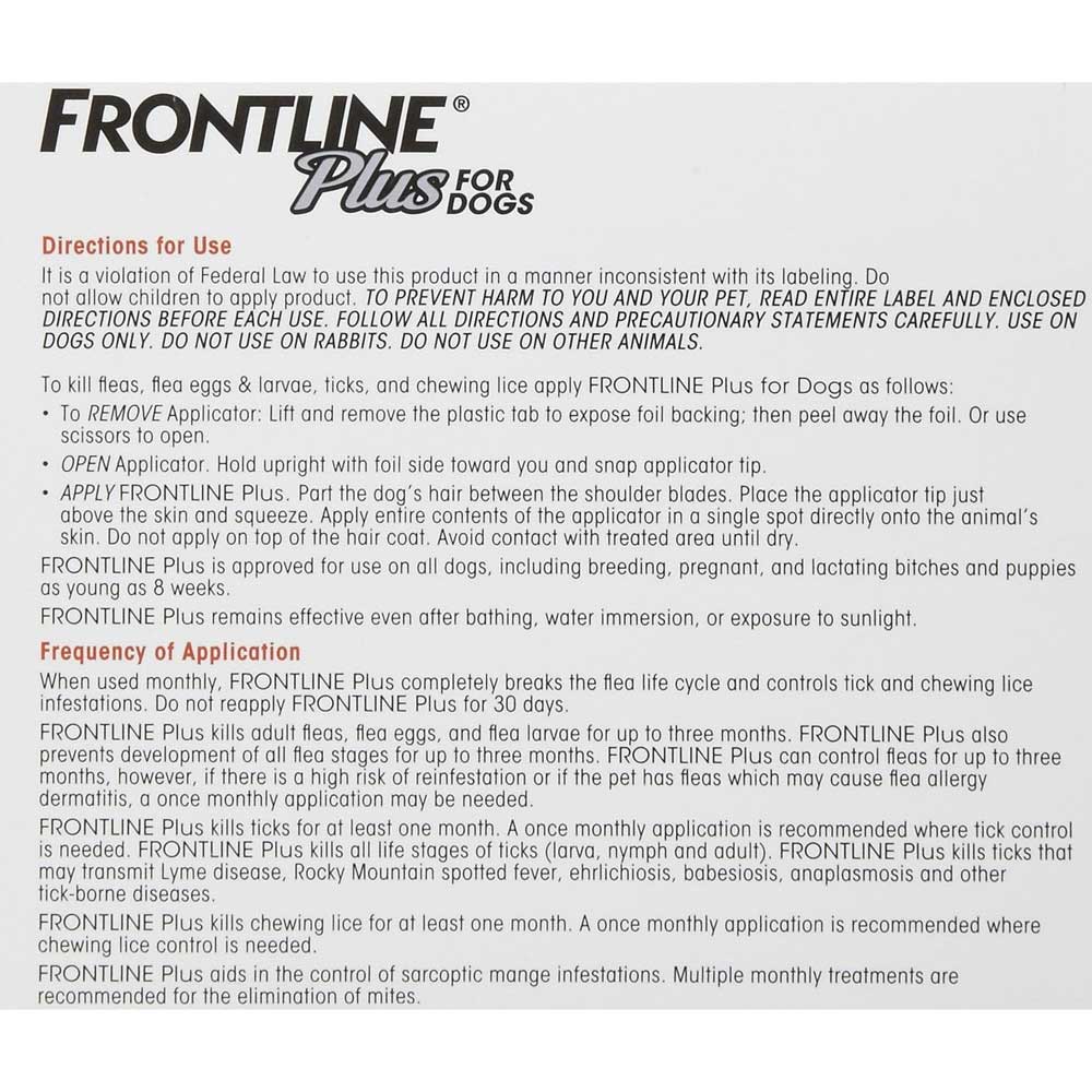 Frontline plus medium dog hotsell 6 pack