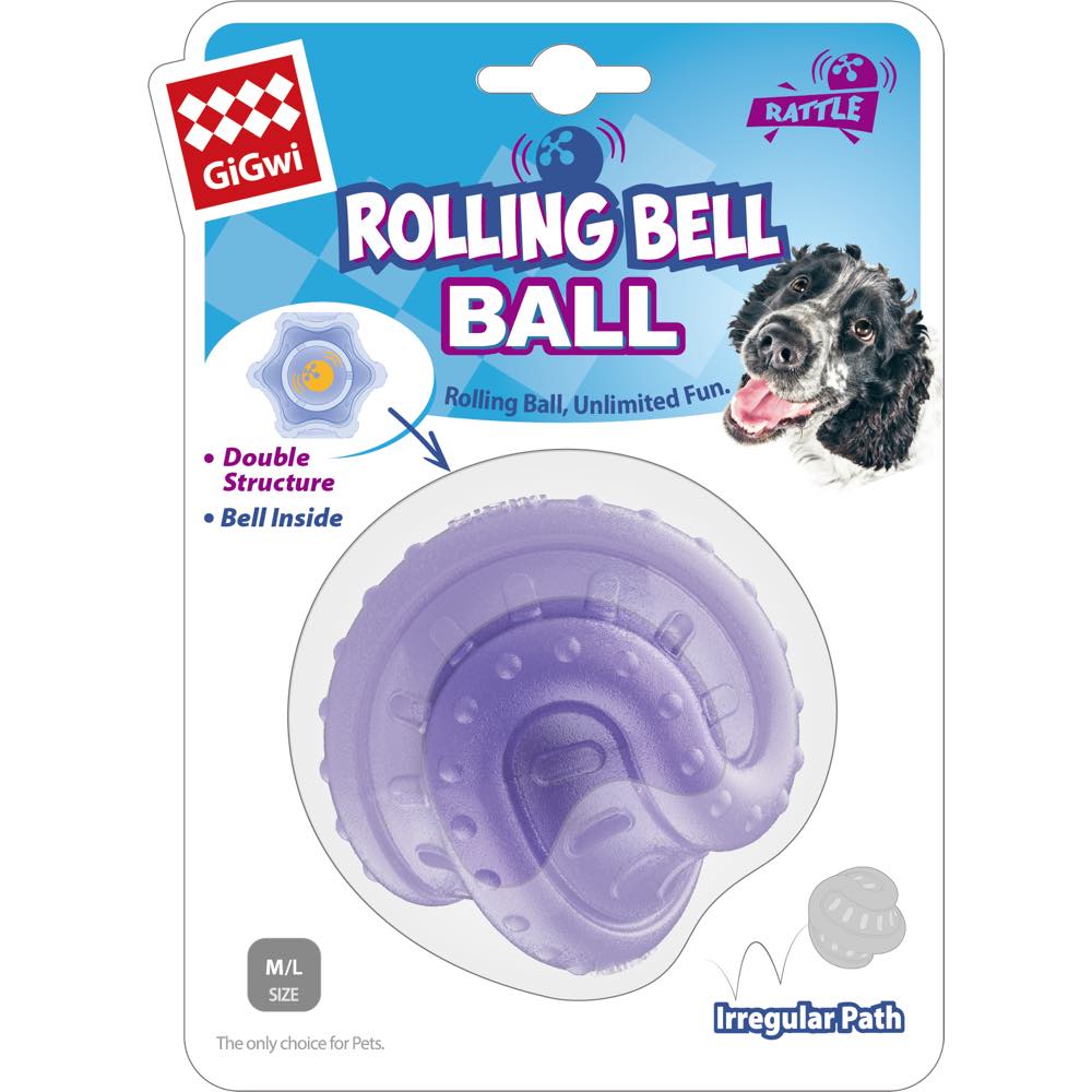 Dog toy ball 2024 with bell inside