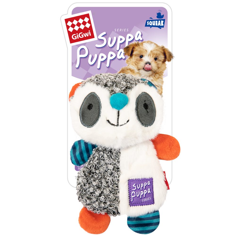 GiGwi Suppa Puppa Crinkly Plush Dog Toy (Racoon) | Kohepets