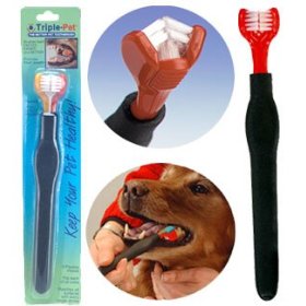 Triple sale pet toothbrush