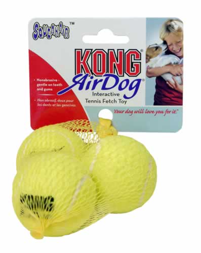 3-Pack KONG SqueakAir Balls: XSmall & Small