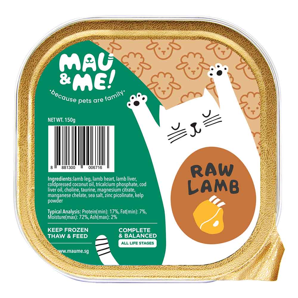 Mau Me Raw Lamb Frozen Cat Food Kohepets