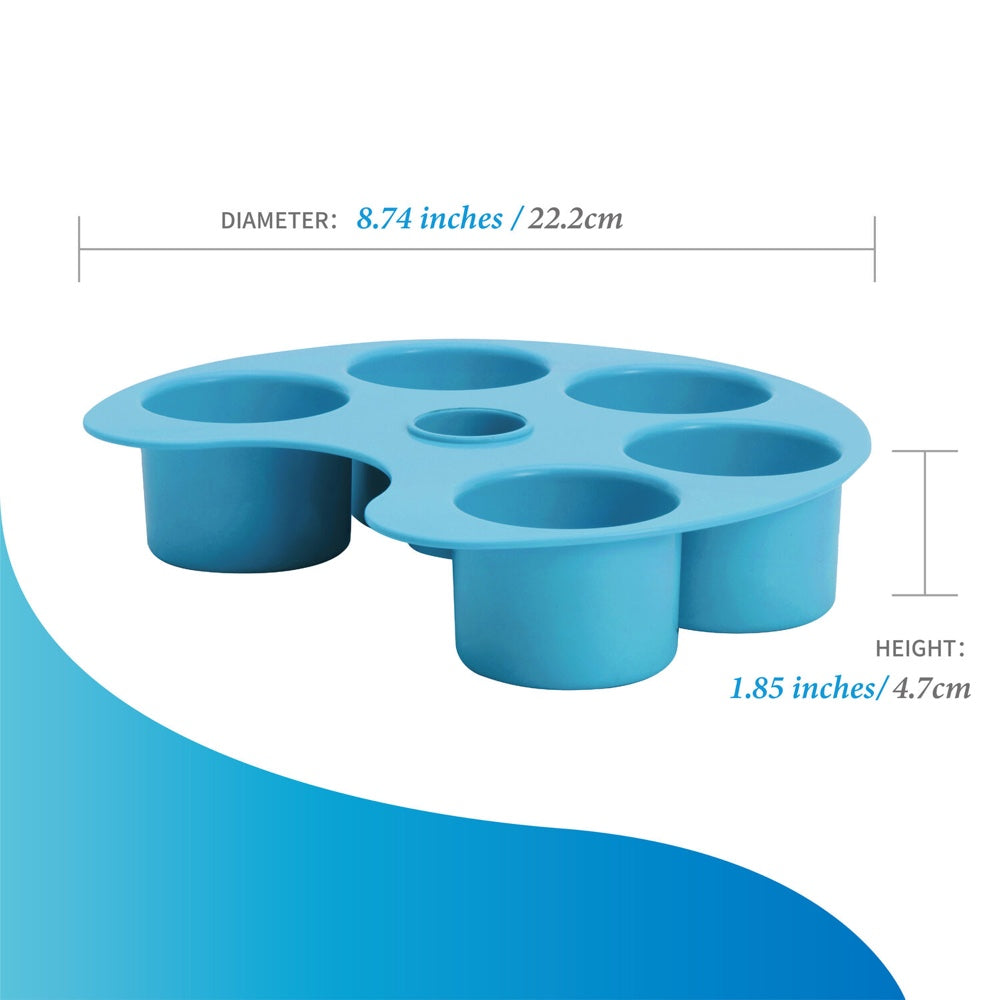 PetDreamHouse Spin Slow Feeder Pet Bowl Palette Blue