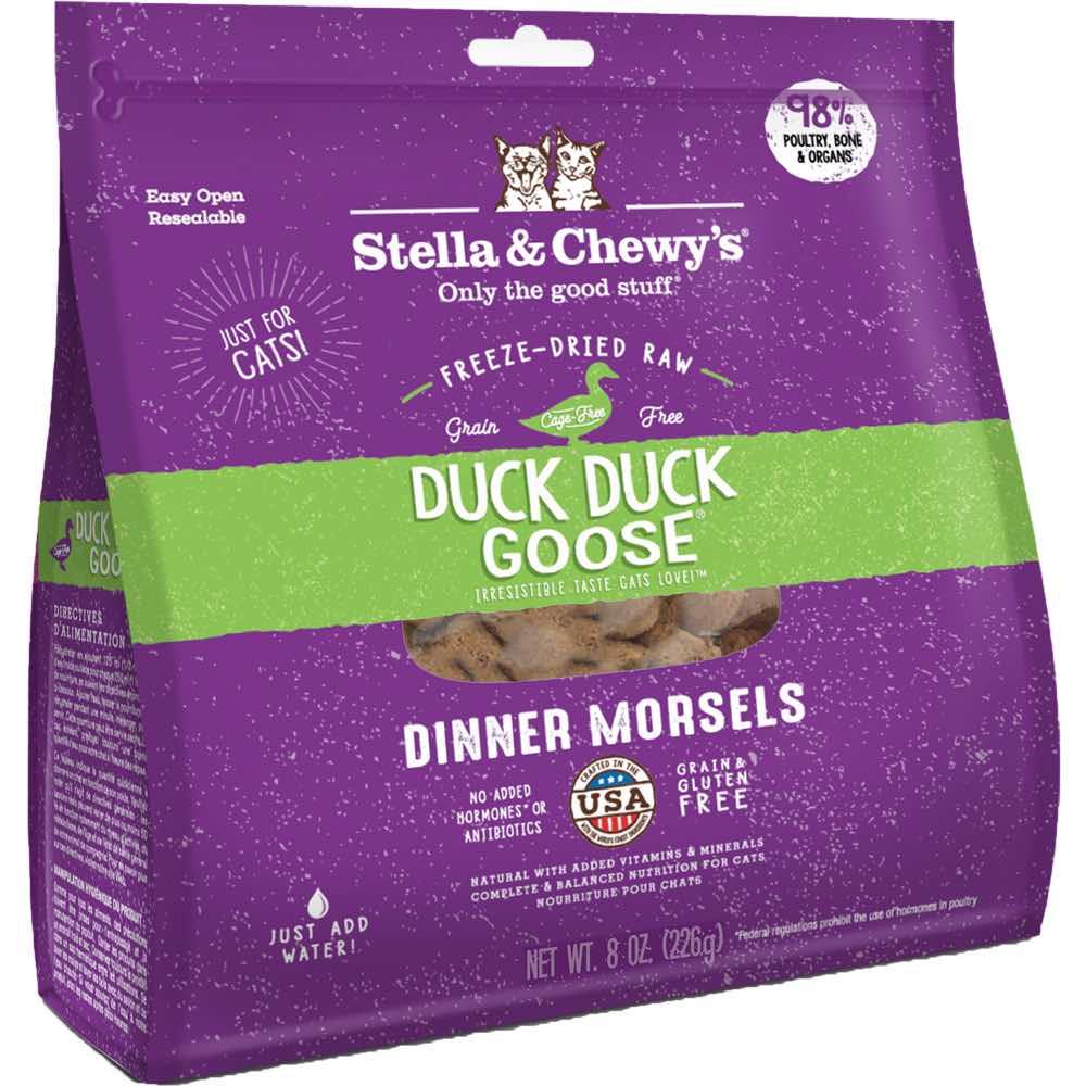 Stella Chewy s Duck Duck Goose Dinner Morsels Freeze Dried Cat