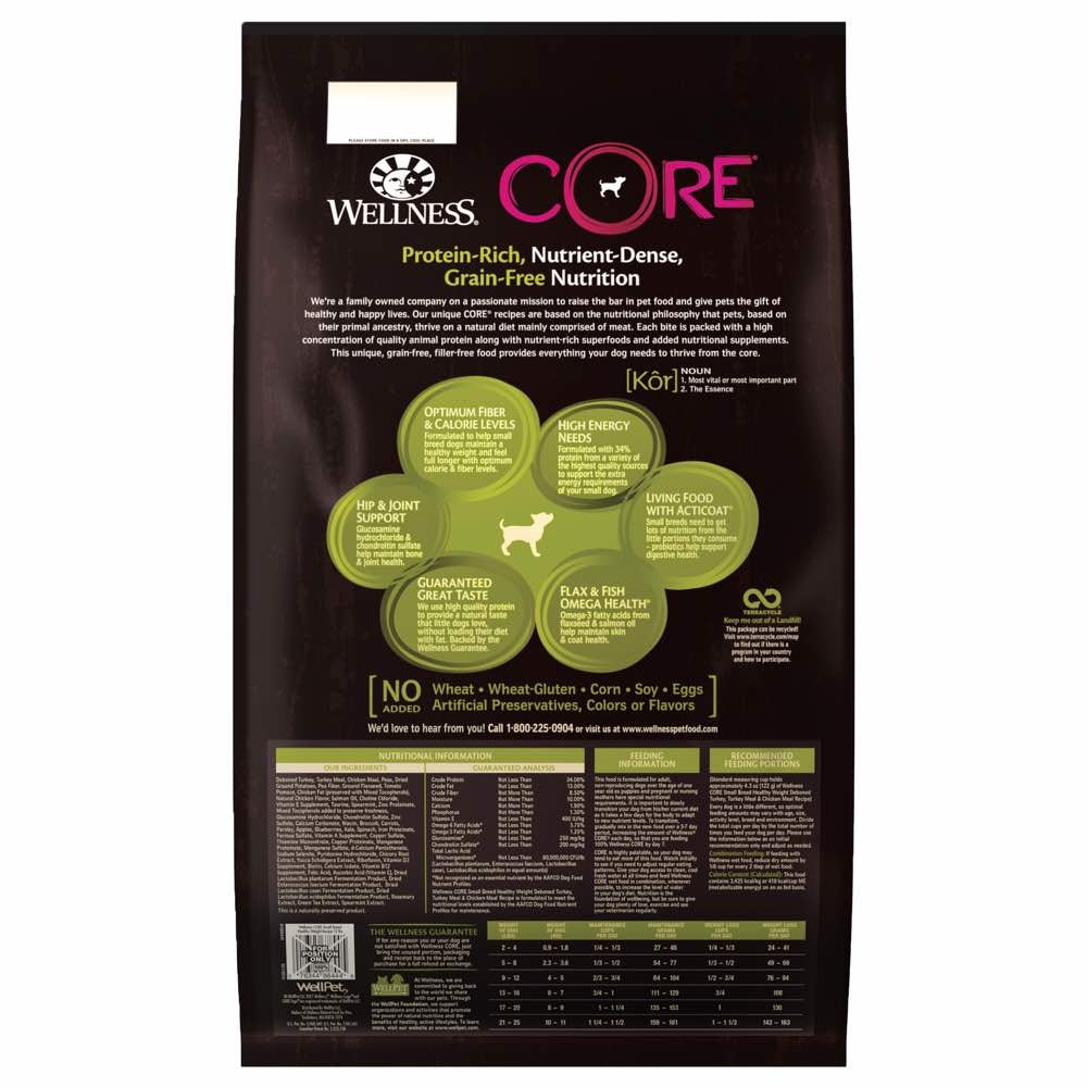 Wellness core healthy store weight dog food