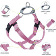 2 Hounds Design Freedom No-Pull Dog Harness & Leash - Rose Pink/Silver