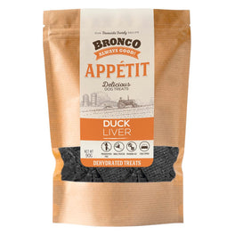 Bronco Appetit Duck Liver Dehydrated Dog Treats 90g