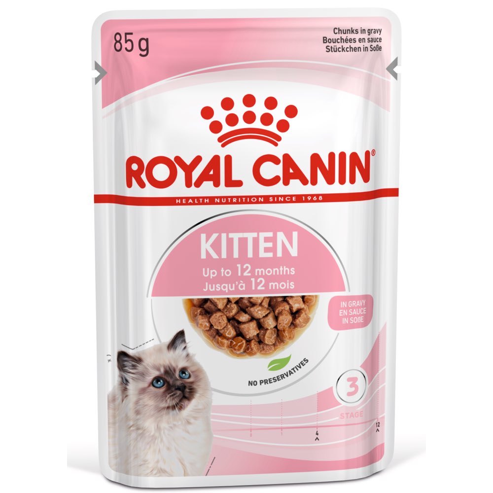 $9 OFF: Royal Canin Kitten GRAVY Pouch Cat Food 85g x12