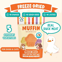 SingAPaw Muffin Duck Grain-Free Freeze-Dried Treats For Cats & Dogs 100g