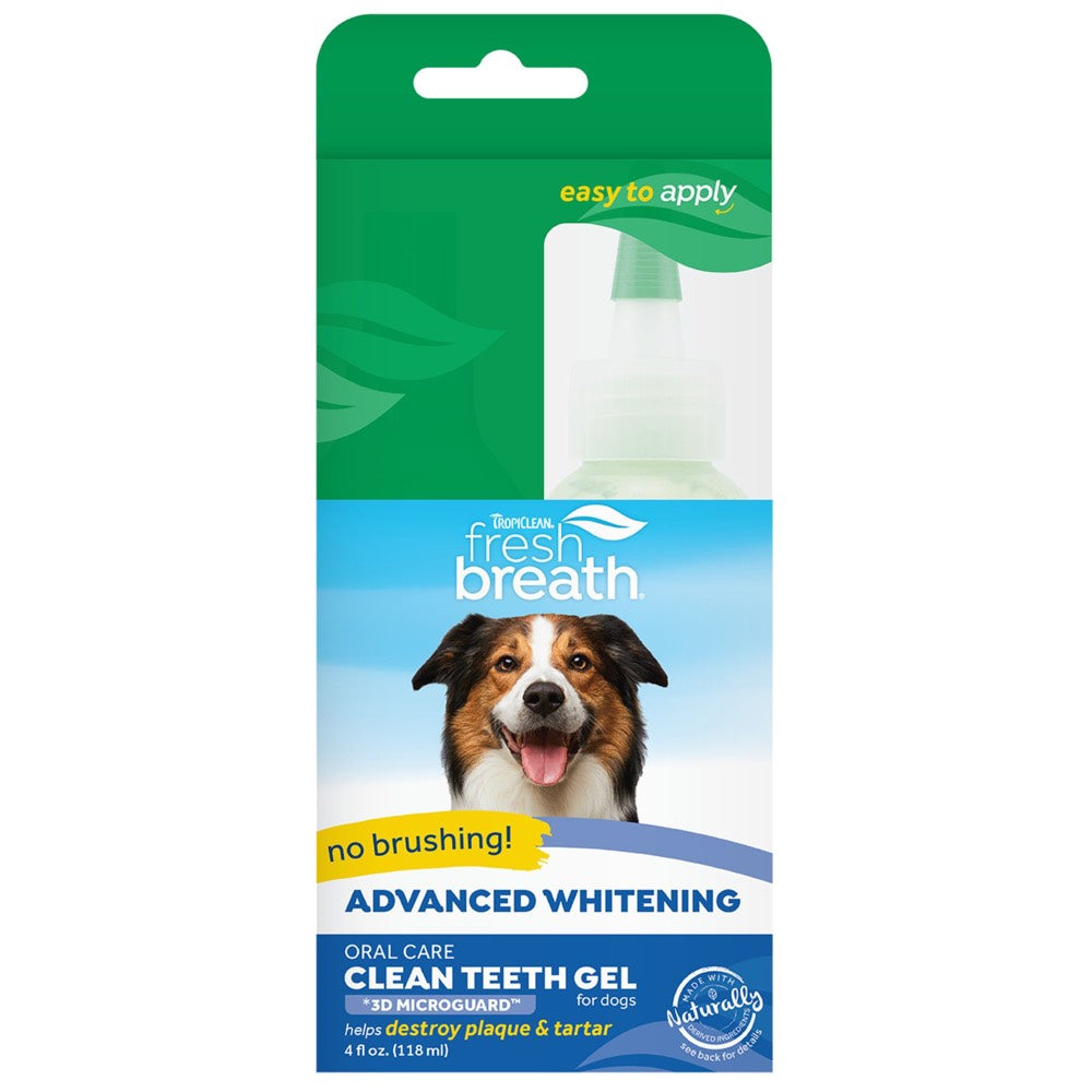 Tropiclean Fresh Breath Advanced Whitening Clean Teeth Gel 4oz - Kohepets