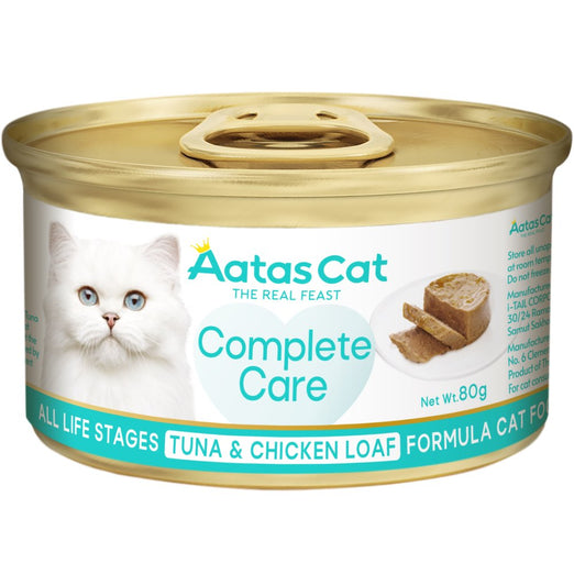 Aatas Cat Complete Care Tuna & Chicken Loaf Canned Cat Food 80g