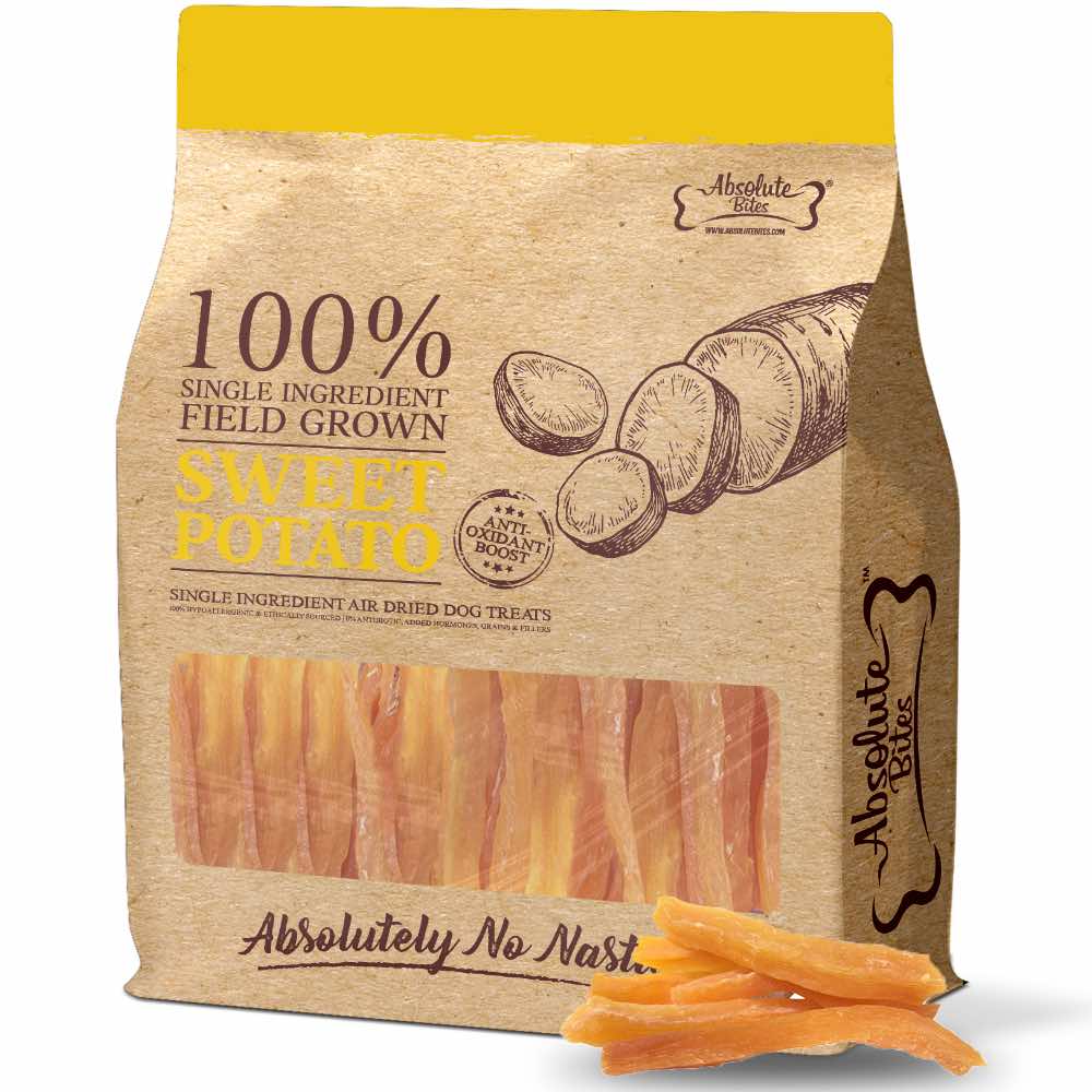 35% OFF: Absolute Bites Air Dried Sweet Potato Wedges Dog Treats 900g