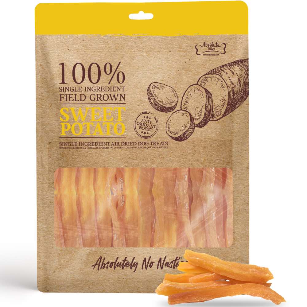 35% OFF: Absolute Bites Air Dried Sweet Potato Wedges Dog Treats 240g