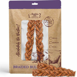 35% OFF: Absolute Bites Braided Bully Dog Chews (Medium) 2pc