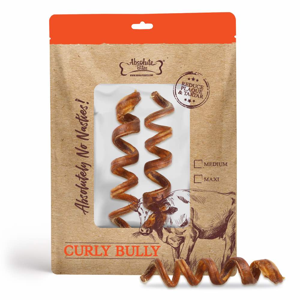 33% OFF: Absolute Bites Curly Bully Dog Chews (Medium) 2pc