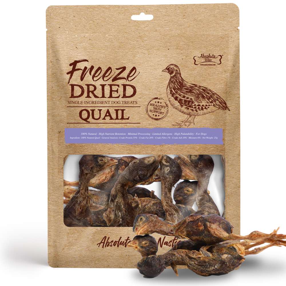 33% OFF: Absolute Bites Quail Freeze Dried Dog Treat 25g