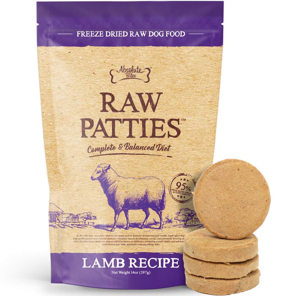 37% OFF: Absolute Bites Lamb Grain-Free Freeze-Dried Raw Dog Food 14oz