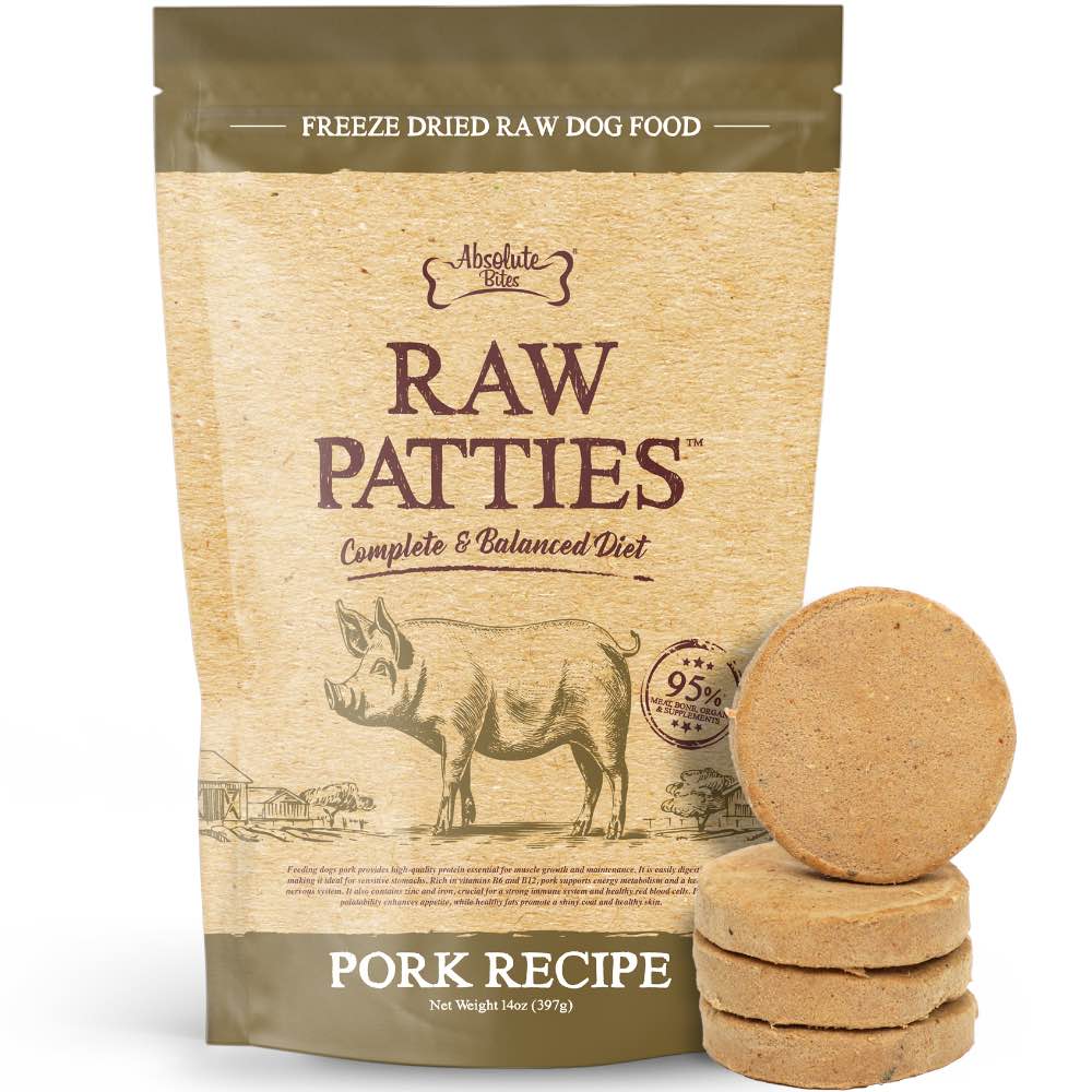 37% OFF: Absolute Bites Pork Grain-Free Freeze-Dried Raw Dog Food 14oz