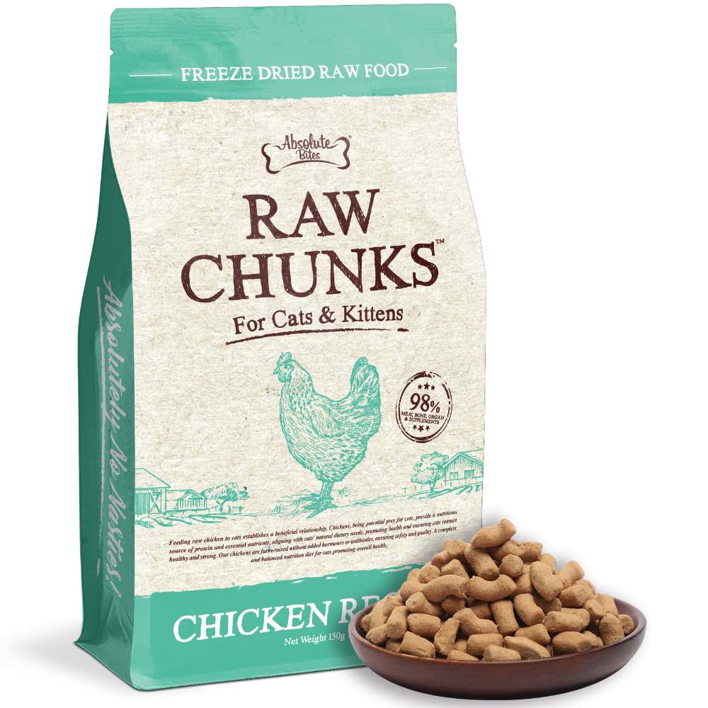 35% OFF: Absolute Bites Raw Chunks Chicken Freeze Dried Cat Food