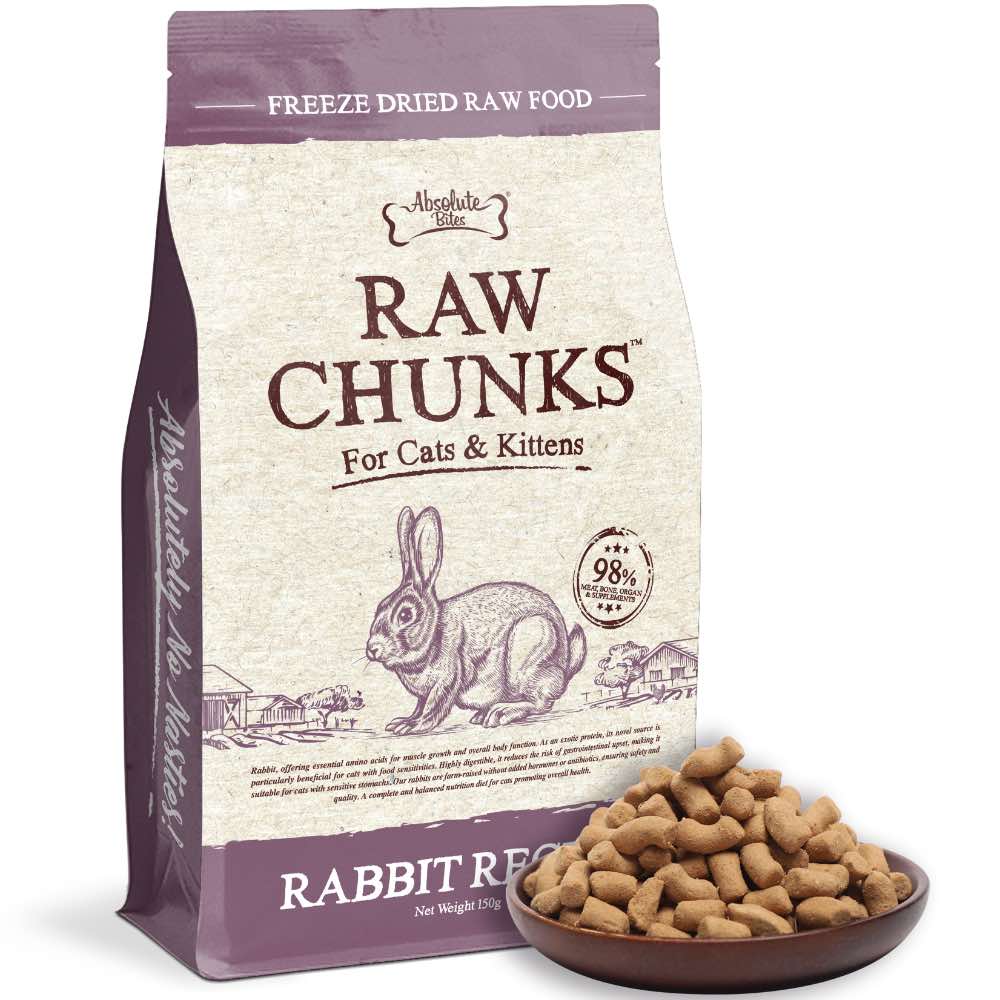 35% OFF: Absolute Bites Raw Chunks Rabbit Freeze Dried Cat Food