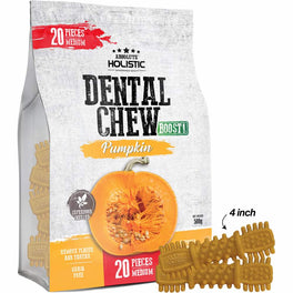 34% OFF: Absolute Holistic Boost Pumpkin Medium Grain-Free Dental Dog Chews 20pc