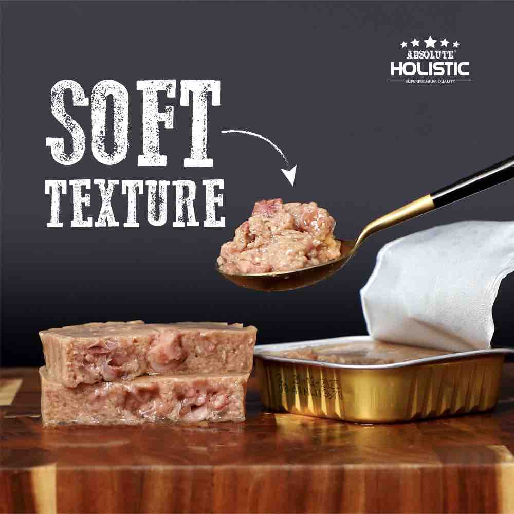 $1 ONLY: Absolute Holistic Chicken Complete & Balanced Meaty Loaf Wet Tray Dog Food 100g