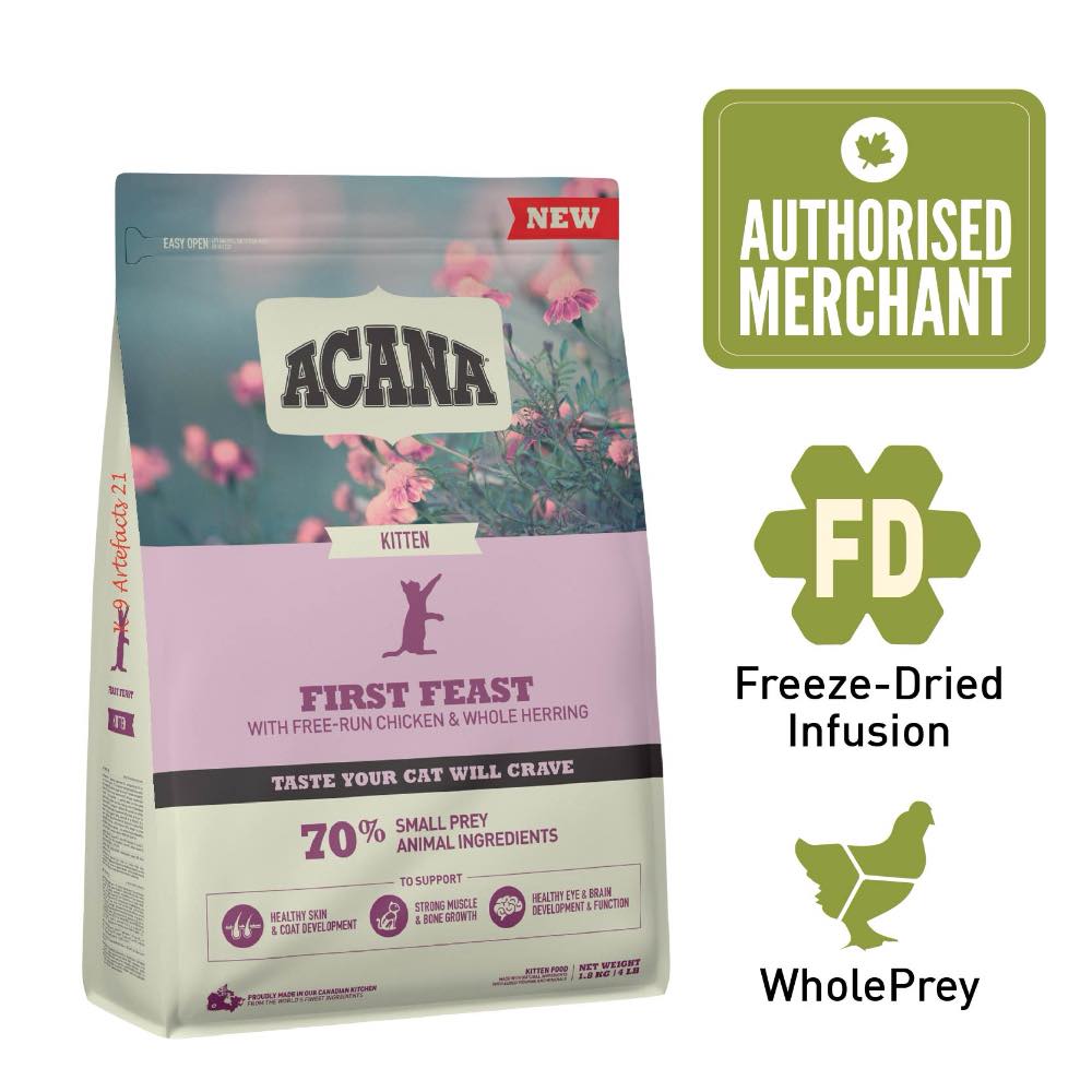 ACANA Freeze-Dried Coated First Feast Kitten Grain-Free Dry Cat Food