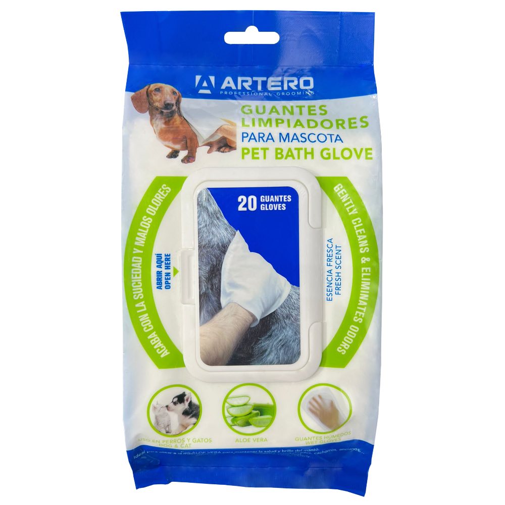 Artero Cleaning Glove with Aloe Vera For Pets 20 pcs