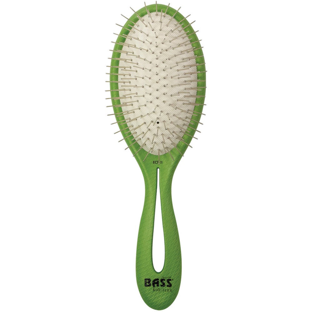 Bass Brushes Bio-Flex Style & Detangle Hair Brush For Cats & Dogs (Green)