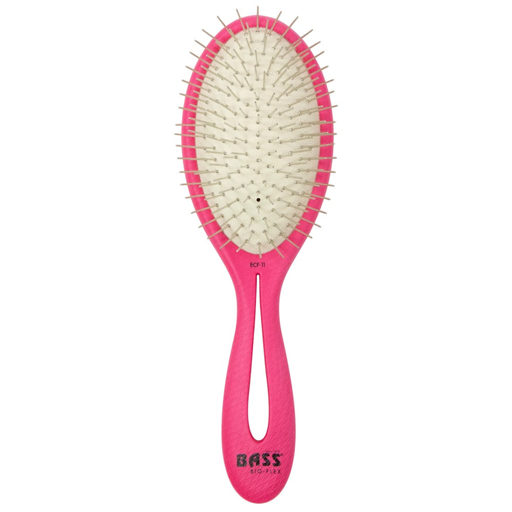 Bass Brushes Bio-Flex Style & Detangle Hair Brush For Cats & Dogs (Pink)