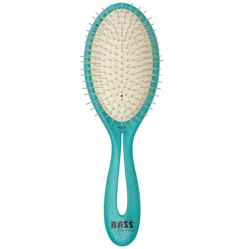 Bass Brushes Bio-Flex Style & Detangle Hair Brush For Cats & Dogs (Teal)