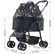 BNDC Pet Stroller 107 For Cats & Dogs (Sky)