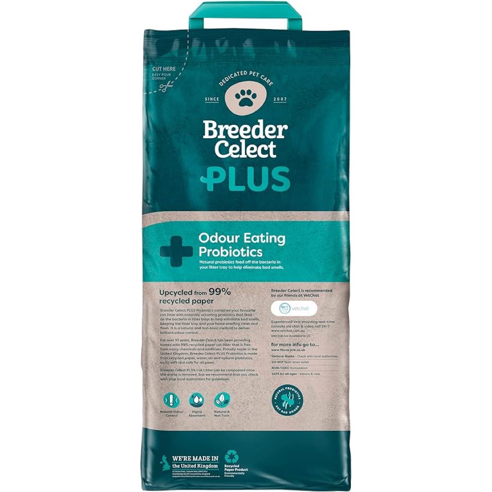 Breedercelect Plus Recycled Paper Cat Litter