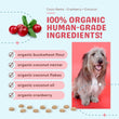 CocoTherapy Coco-Gems Cranberry + Coconut Organic Grain-Free Dog Treats 5oz