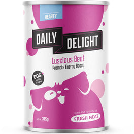 Daily Delight Luscious Beef Canned Dog Food 375g