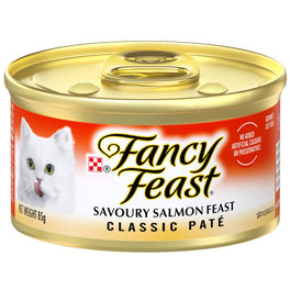 Fancy Feast Classic Pate Savory Salmon Feast Canned Cat Food 85g