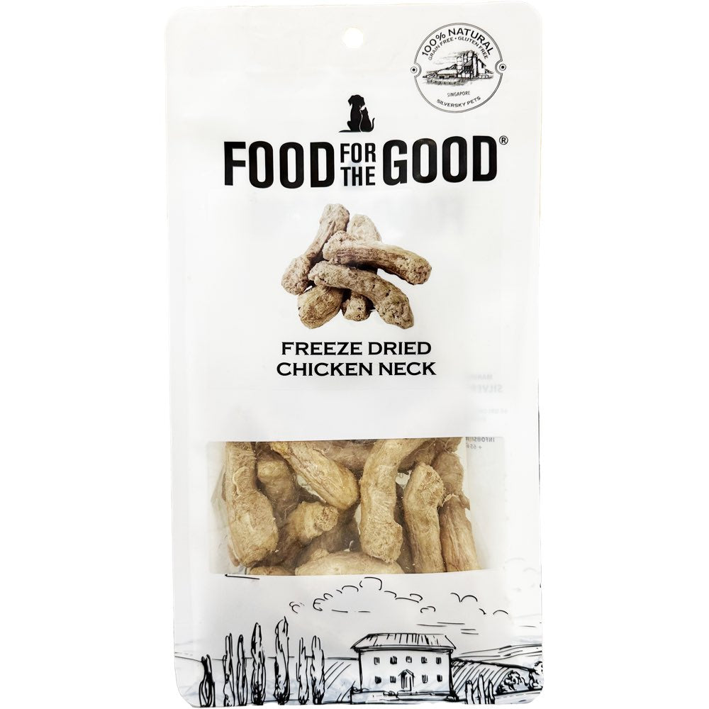 25% OFF: Food For The Good Chicken Neck Freeze-Dried Treats For Cats & Dogs 70g