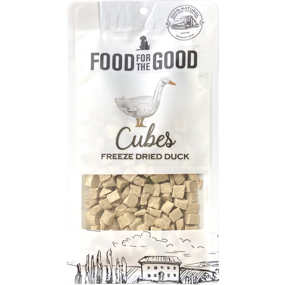 25% OFF: Food For The Good Duck Cubes Freeze-Dried Treats For Cats & Dogs 70g