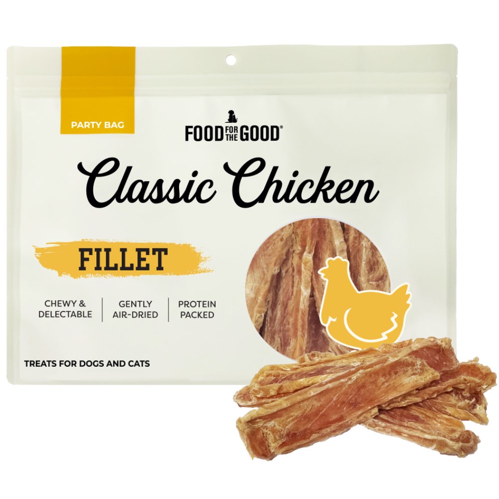 25% OFF: Food for the Good Party Bag Chicken Fillet Treats For Cats & Dogs 400g