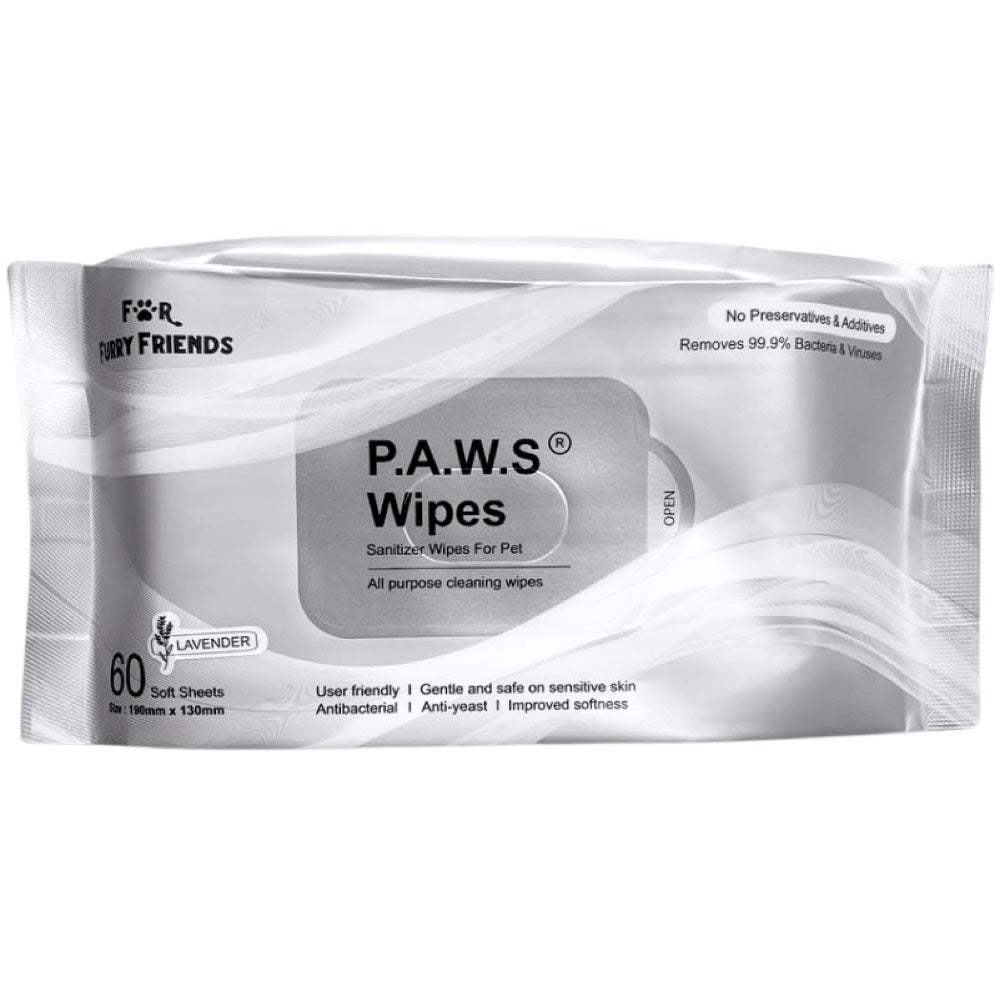 KOHE-VERSARY 8% OFF: For Furry Friends P.A.W.S Sanitizer Lavender Dog Wipes 60pc