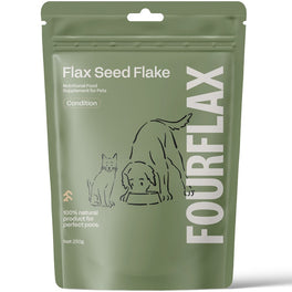 Fourflax Flax Seed Flake Nutritional Food Supplement For Cats & Dogs 250g