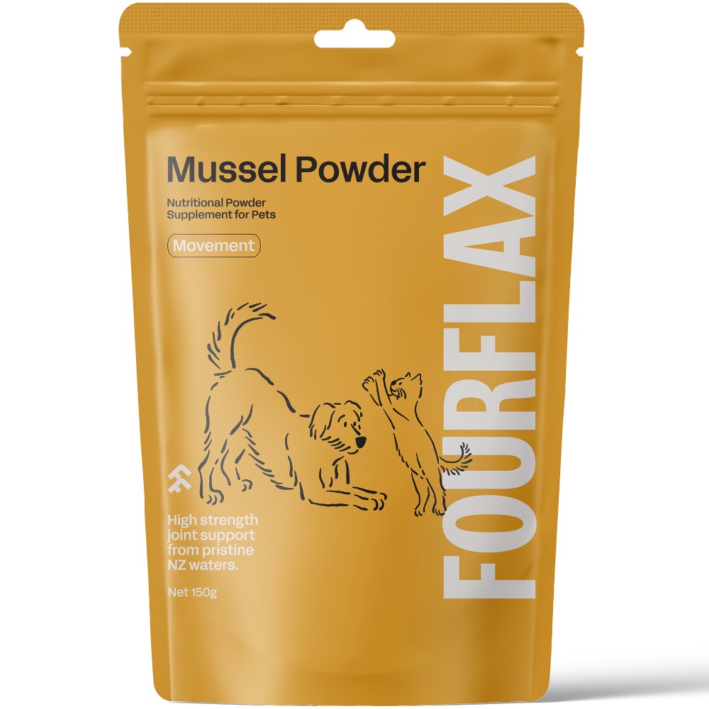 Fourflax Mussel Nutritional Powder Joint Support Supplement For Cats & Dogs 150g