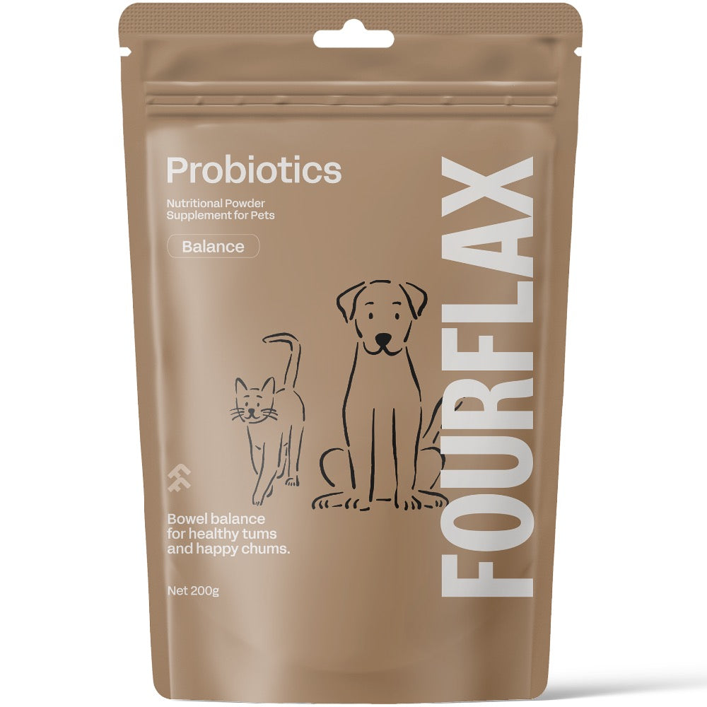 Fourflax Probiotics Nutritional Powder Supplement For Cats & Dogs 200g