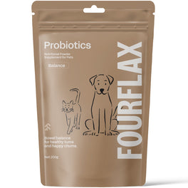 Fourflax Probiotics Nutritional Powder Supplement For Cats & Dogs 200g