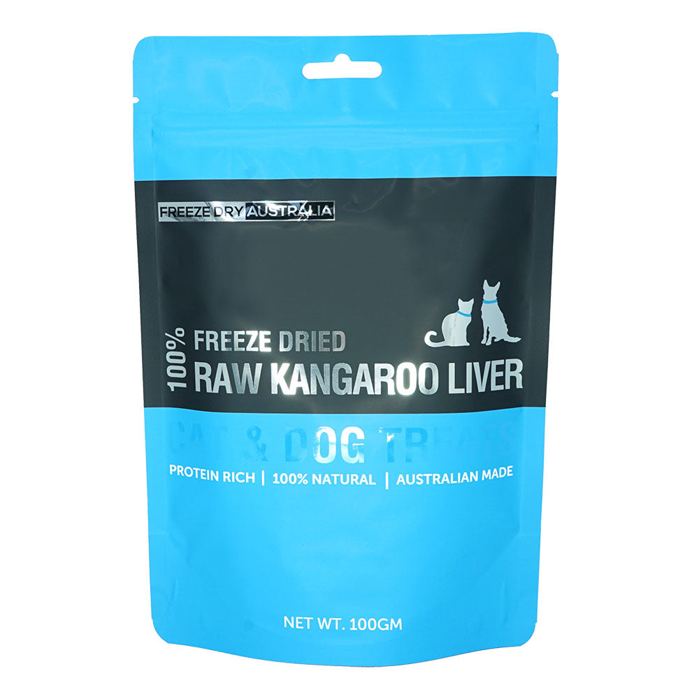 Freeze Dry Australia Raw Kangaroo Liver Cat & Dog Treats 100g