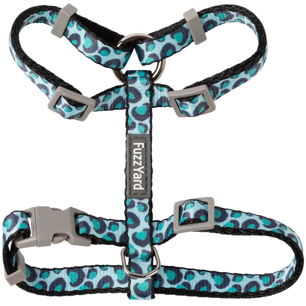 15% OFF: FuzzYard Cat Harness & Leash Walking Set (Wild One Aqua)